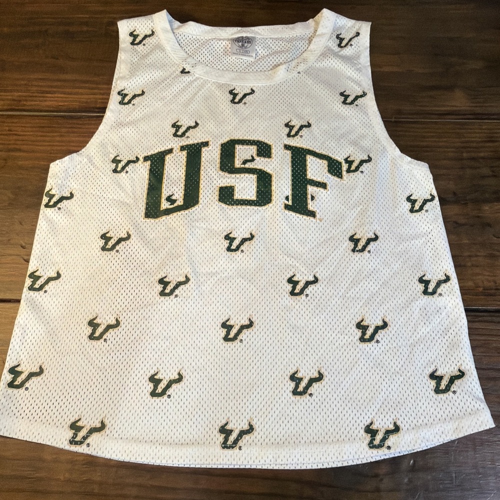 USF South Florida Bulls Womens Small 4/6 Mesh Tank Top Rivalry Threads NCAA